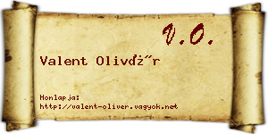 Valent Olivér névjegykártya