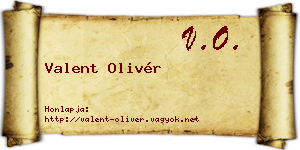 Valent Olivér névjegykártya